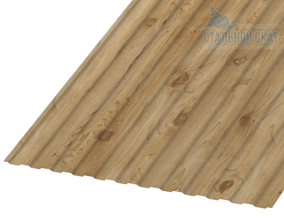 Профнастил МП10 х 1100 - B (ECOSTEEL_T-01-Сосна-0.5) в Лобне