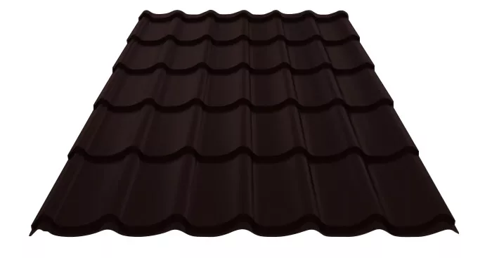 Металлочерепица МП Ламонтерра (VALORI-20-DarkBrown-0.5) в Лобне