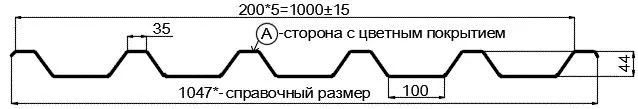 Фото: Профнастил С44 х 1000 - A (ПЭ-01-7004-0.7) в Лобне