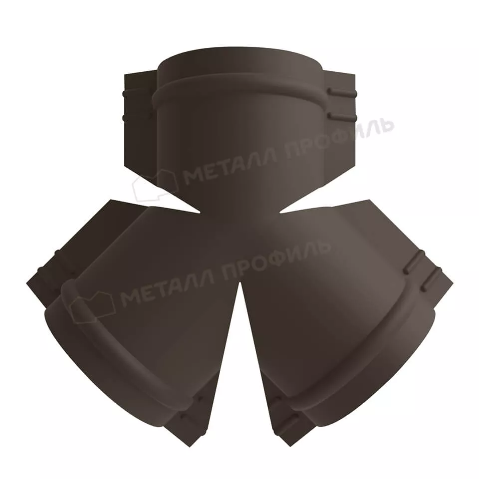 Y-образный тройник для круглого конька R110 (PURMAN-20-RR32-0.5) в Лобне