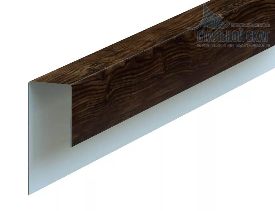 Фото: Планка J-профиль 24х18х3000 (ECOSTEEL_MA-12-Античный Дуб-0.45) в 