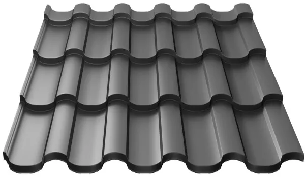 Металлочерепица МП Монтекристо-S (PureTech_Mat-20-7024-0.5) в Лобне