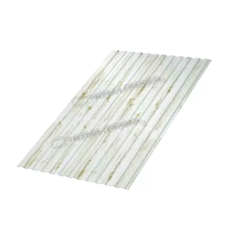 Фото: Профнастил МП10 х 1100 - B (ECOSTEEL_MA-01-Беленый Дуб-0.5) в Лобне
