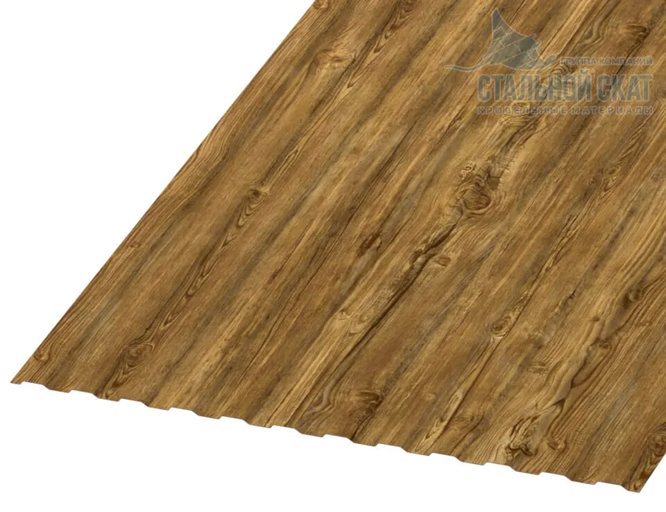 Фото: Профнастил МП10 х 1100 - A (ECOSTEEL_T_Д-01-ЗолотойДуб-0.5) в Лобне