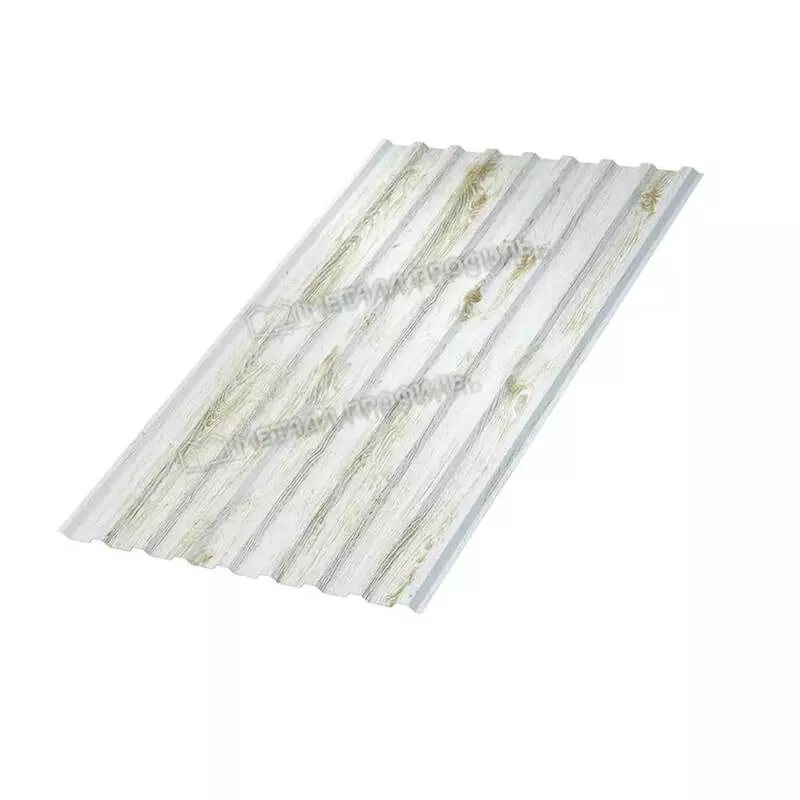 Фото: Профнастил МП10 х 1100 - A (ECOSTEEL_MA-01-Беленый Дуб-0.5) в Лобне