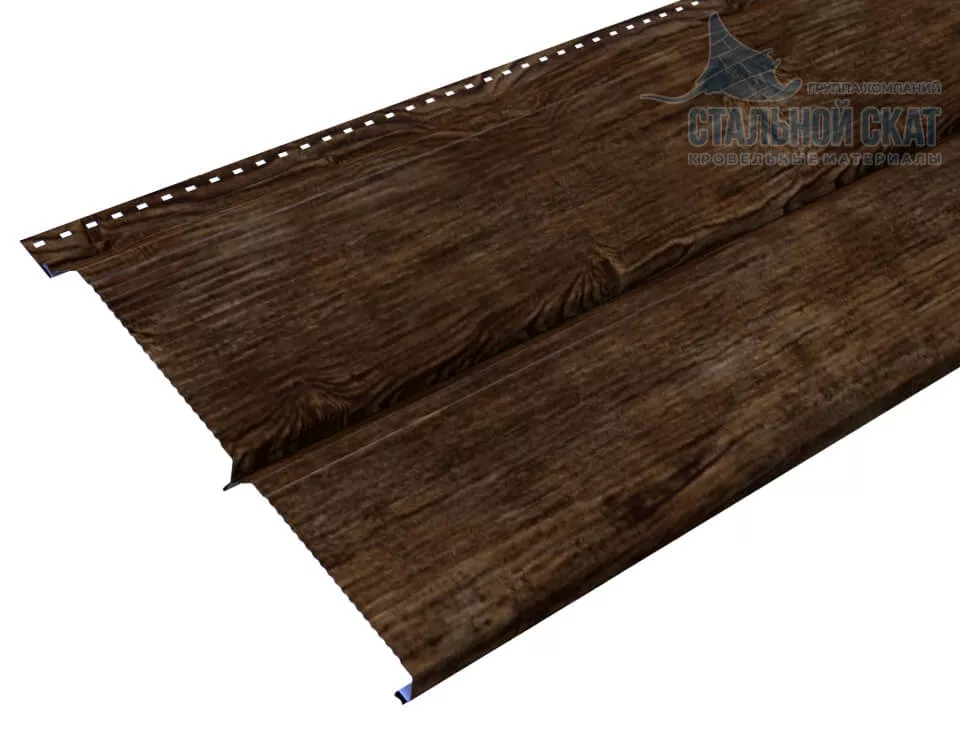 Сайдинг Lбрус-XL-В-14х335 (ECOSTEEL_MA-01-МореныйДуб-0.5) в Лобне