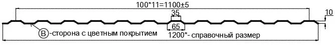 Фото: Профнастил МП10 х 1100 - B NormanMP (ПЭ-01-9006-0.5) в Лобне