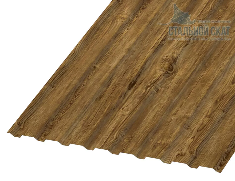 Профнастил МП20 х 1100 - A (ECOSTEEL_T-01-ЗолотойДуб-0.5) в Лобне