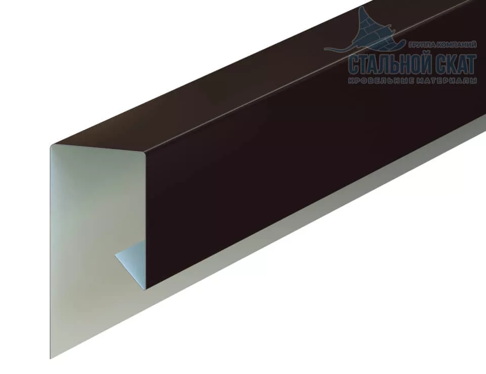 Фото: Планка завершающая сложная 30х25х3000 (VALORI-20-DarkBrown-0.5) в 