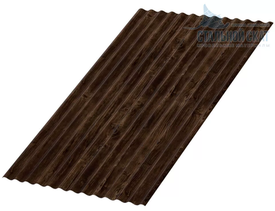 Фото: Профнастил МП18 х 1100 - A (ECOSTEEL_MA_Д-12-Античный Дуб-0.45) в Лобне