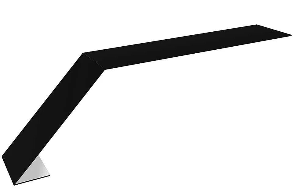 Планка карнизная для мягкой кровли 100х65 0,5 Satin Matt RAL 9005 черный (2м) в Лобне