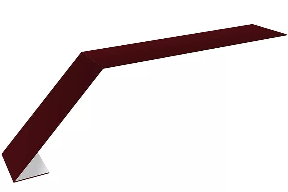 Планка карнизная для мягкой кровли 100х65 0,5 Satin с пленкой RAL 3005 красное вино (2м) в Лобне