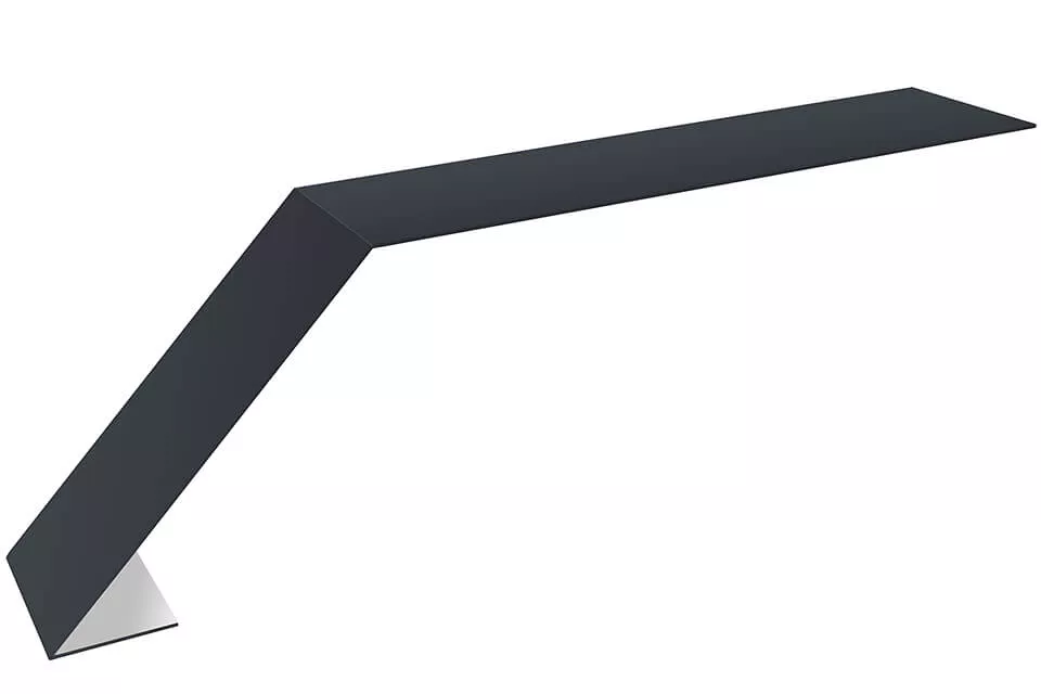 Планка карнизная для мягкой кровли 100х65 0,5 Satin с пленкой RAL 7024 мокрый асфальт (2м) в Лобне
