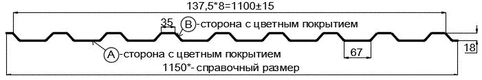 Фото: Профнастил МП20 х 1100 - B Двусторонний (ПЭ_МА_Д-01-7024/7024-0.4±0.08мм) в Лобне