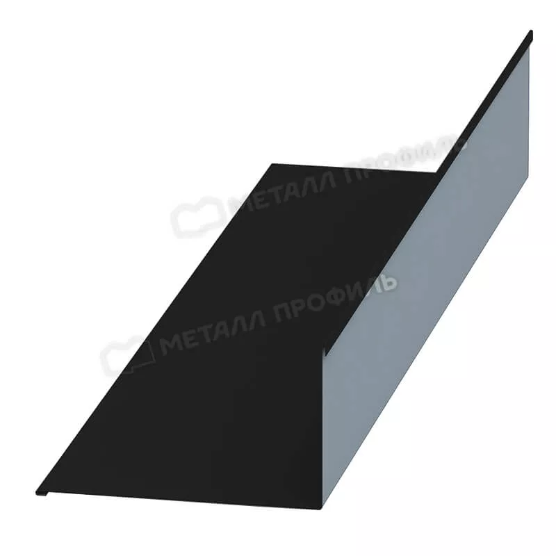 Планка примыкания верхняя 250х147х2000 (PURMAN-20-9005-0.5) в Лобне