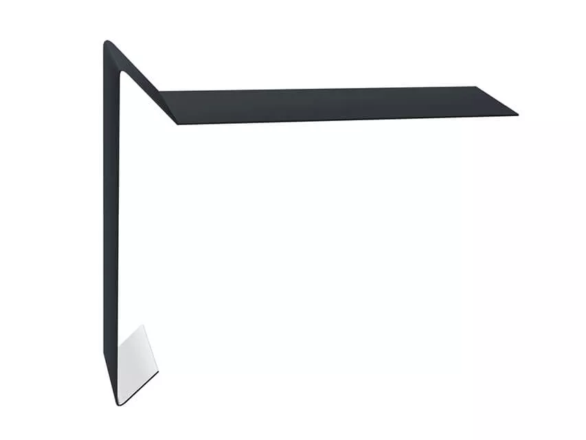 Планка ветровая для мягкой кровли простая 100х20х100 0,5 Satin Matt RAL 7024 мокрый асфальт (2м) в Лобне