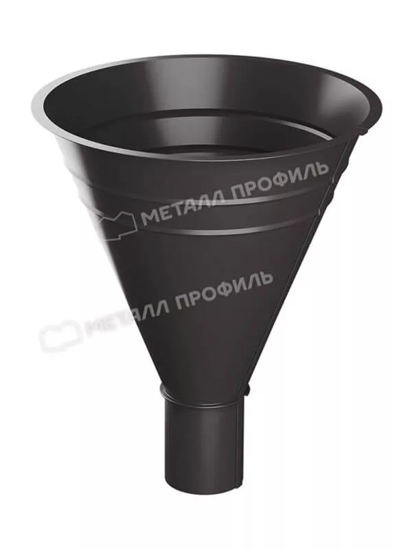 Фото: Воронка водосборная D100/300 Foramina Freeze (FRZ_D-01-DarkBrownDarkBrown-0.6) в 