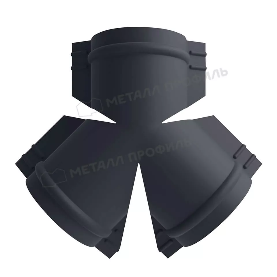 Y-образный тройник для круглого конька R110 (VALORI-20-DarkGrey-0.5) в Лобне