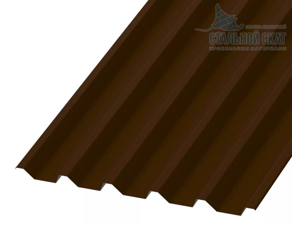 Фото: Профнастил С44 х 1000 - A (VALORI-20-Brown-0.5) в Лобне