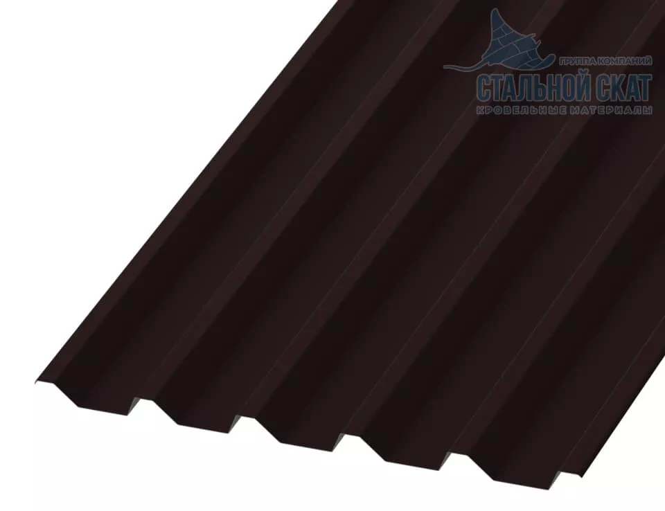 Фото: Профнастил С44 х 1000 - A (VALORI-20-DarkBrown-0.5) в Лобне