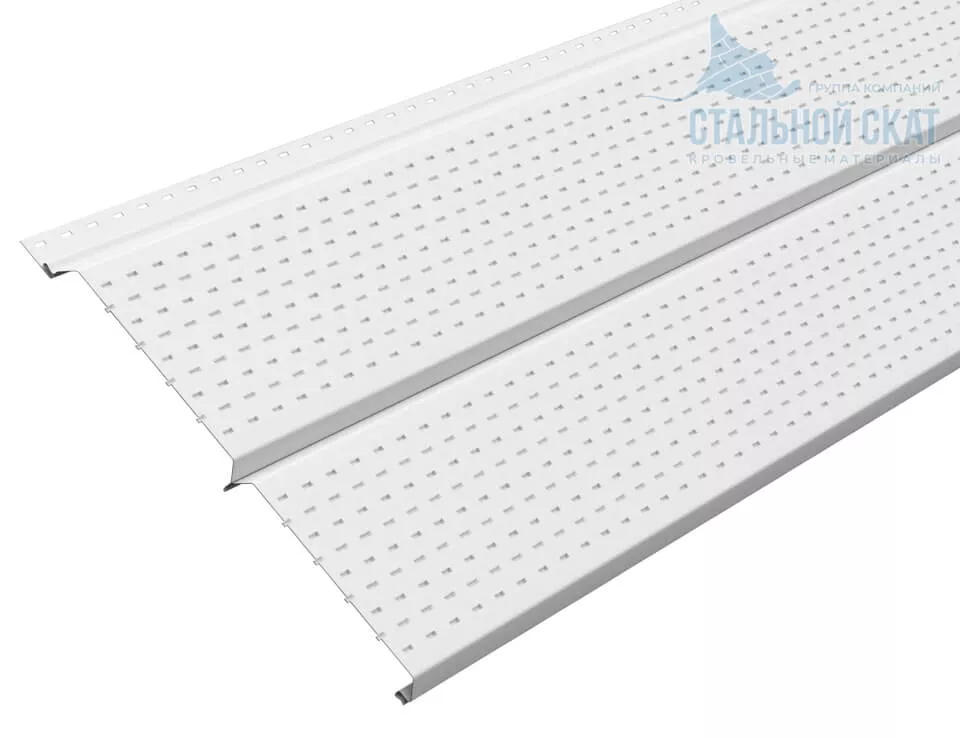 Софит перфор. Lбрус-XL-14х335 (ПЭ-01-9010-0.45) в Лобне