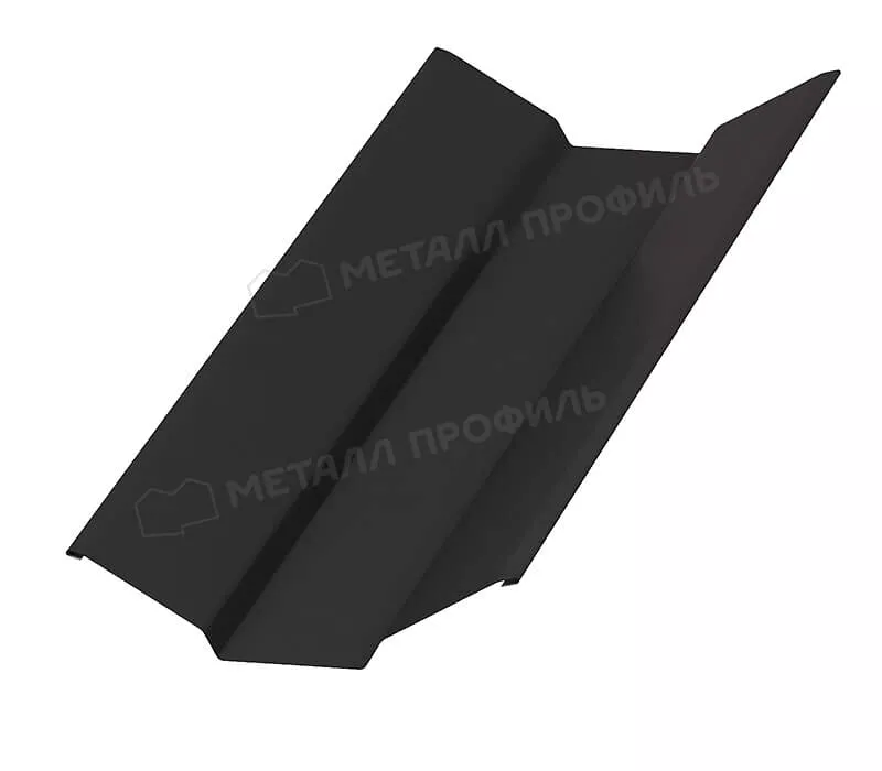 Фото: Планка ендовы верхняя 76х76х2000 (VALORI-20-DarkBrown-0.5) в 