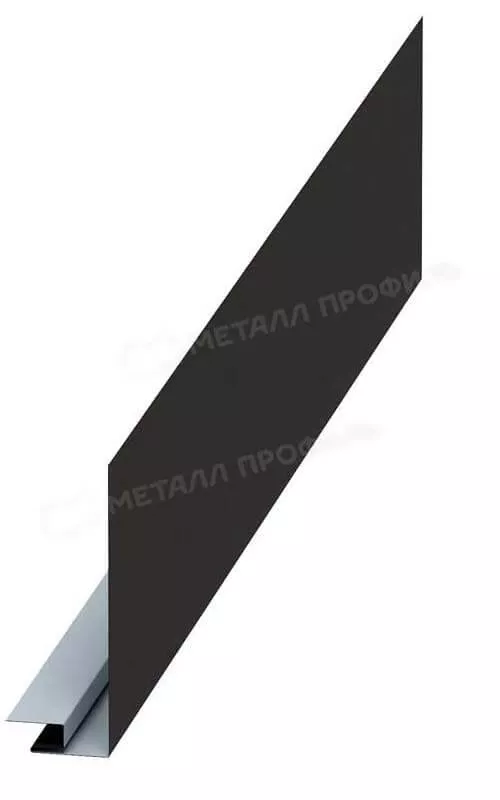 Фото: Планка карнизного свеса сложная 250х50х2000 (VALORI-20-DarkBrown-0.5) в 
