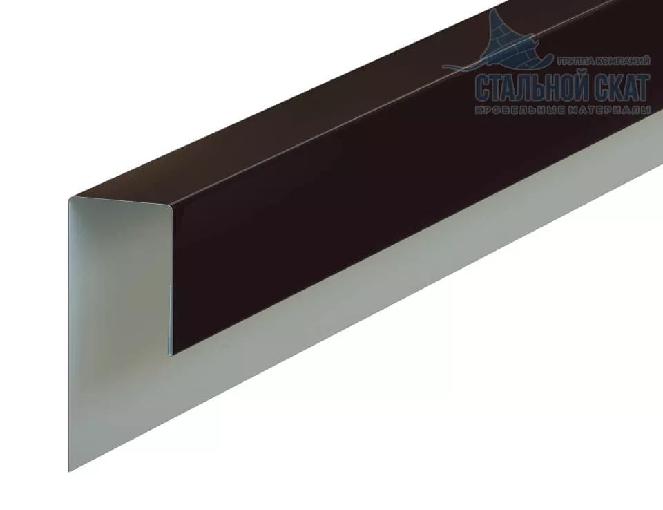 Фото: Планка J-профиль 24х18х3000 (VALORI-20-DarkBrown-0.5) в 
