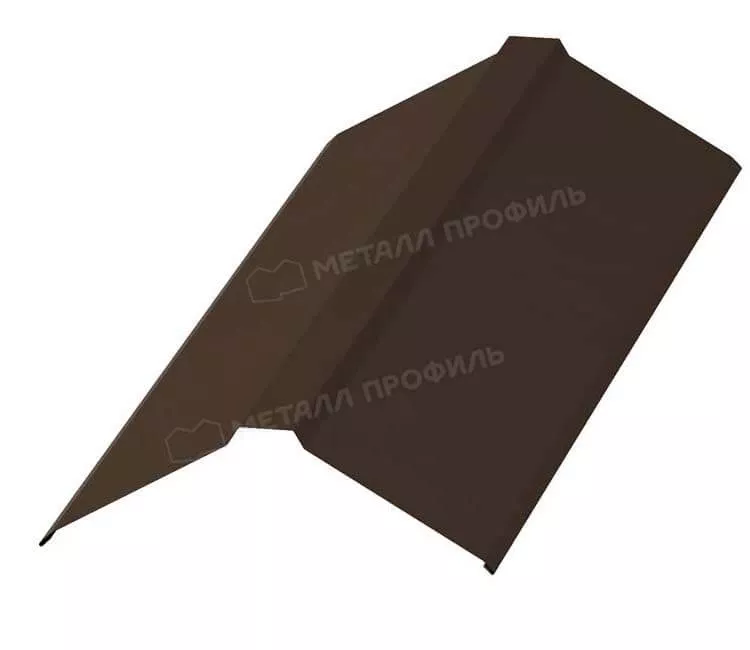 Планка конька плоского 190х190х2000 (Steelmatt-20-8017-0.4) в Лобне