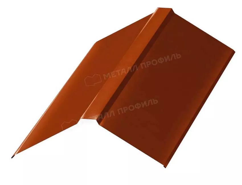 Фото: Планка конька плоского 190х190х2000 (AGNETA-03-CopperCopper-0.5) в Лобне
