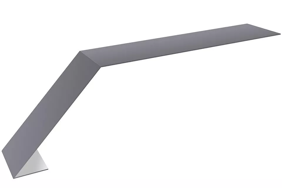 Планка карнизная для мягкой кровли 100х65 0,4 PE с пленкой RAL 7004 сигнальный серый (2м) в Лобне