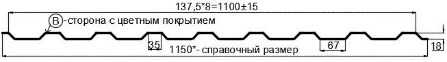Фото: Профнастил МП20 х 1100 - B RETAIL (ПЭ-01-5005-СТ) в Лобне