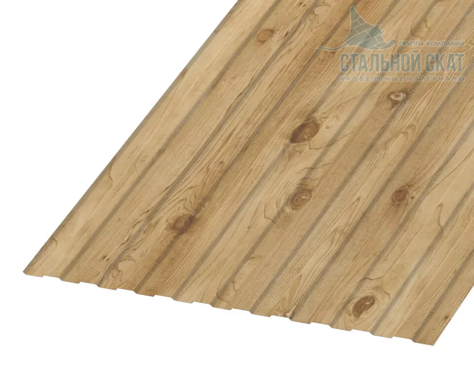 Фото: Профнастил С8 х 1150 - B (ECOSTEEL_T-01-Сосна-0.5) в Лобне