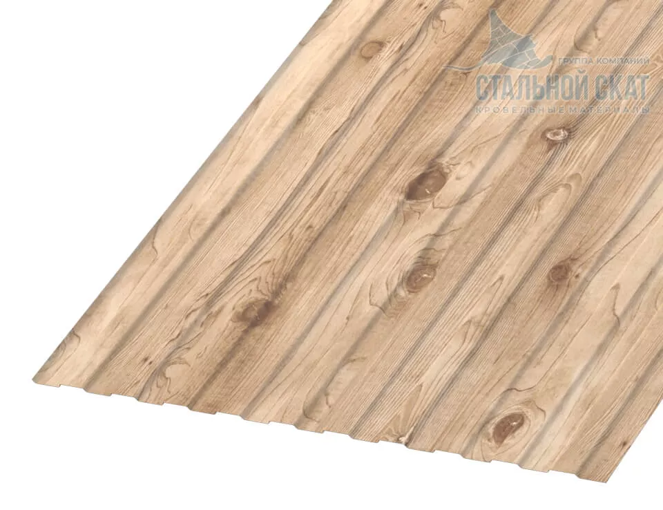 Фото: Профнастил С8 х 1150 - B (ECOSTEEL_T-12-Орех-0.45) в Лобне