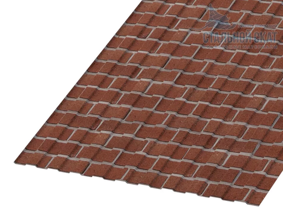 Фото: Профнастил С8 х 1150 - B (ECOSTEEL-01-Кирпич-0.5) в Лобне
