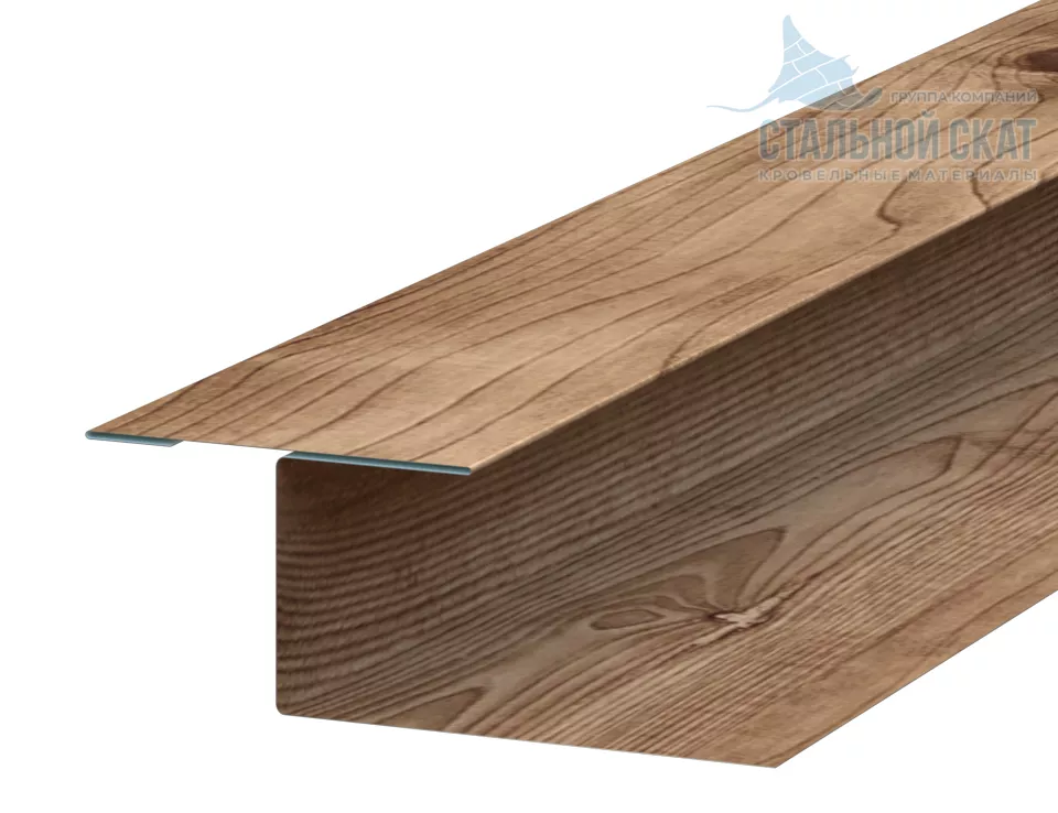 Фото: Планка стыковочная универсальная Woodstock 50х30х3000 (ECOSTEEL_T-12-Золотой Орех-0.45) в Лобне