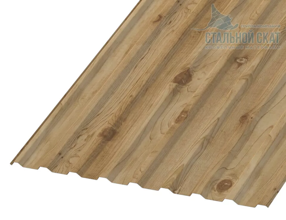Фото: Профнастил МП20 х 1100 - R (ECOSTEEL-01-Сосна-0.5) в Лобне