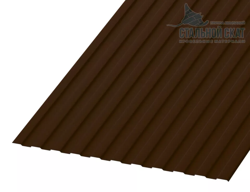 Профнастил С8 х 1150 - A (ПЭ-01-8017Color-0.4±0.08мм) в Лобне