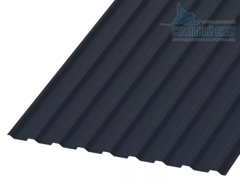 Профнастил МП20 х 1100 - B (ПЭ-01-7024Color-0.4±0.08мм) в Лобне