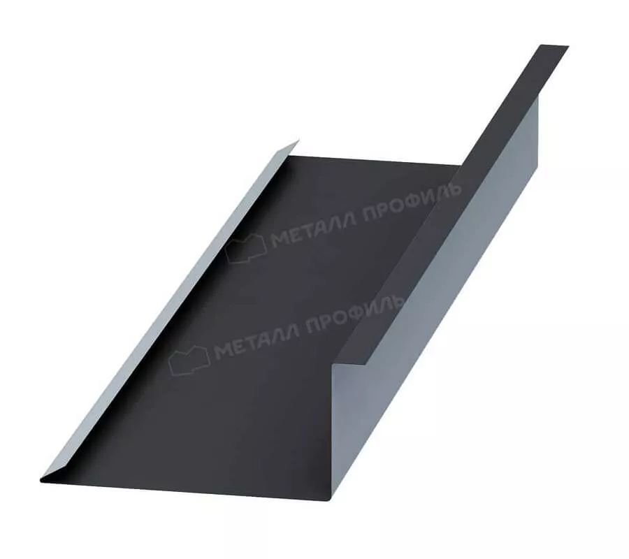 Фото: Планка примыкания нижняя 250х122х2000 (VALORI-20-Grey-0.5) в 