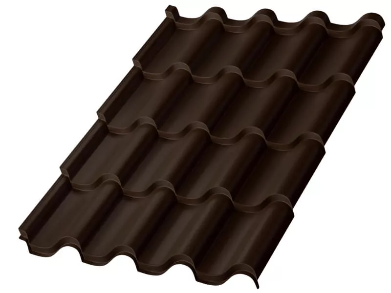 Металлочерепица МП Монтерроса-XL (PURETAN-20-RR32-0.5) в Лобне
