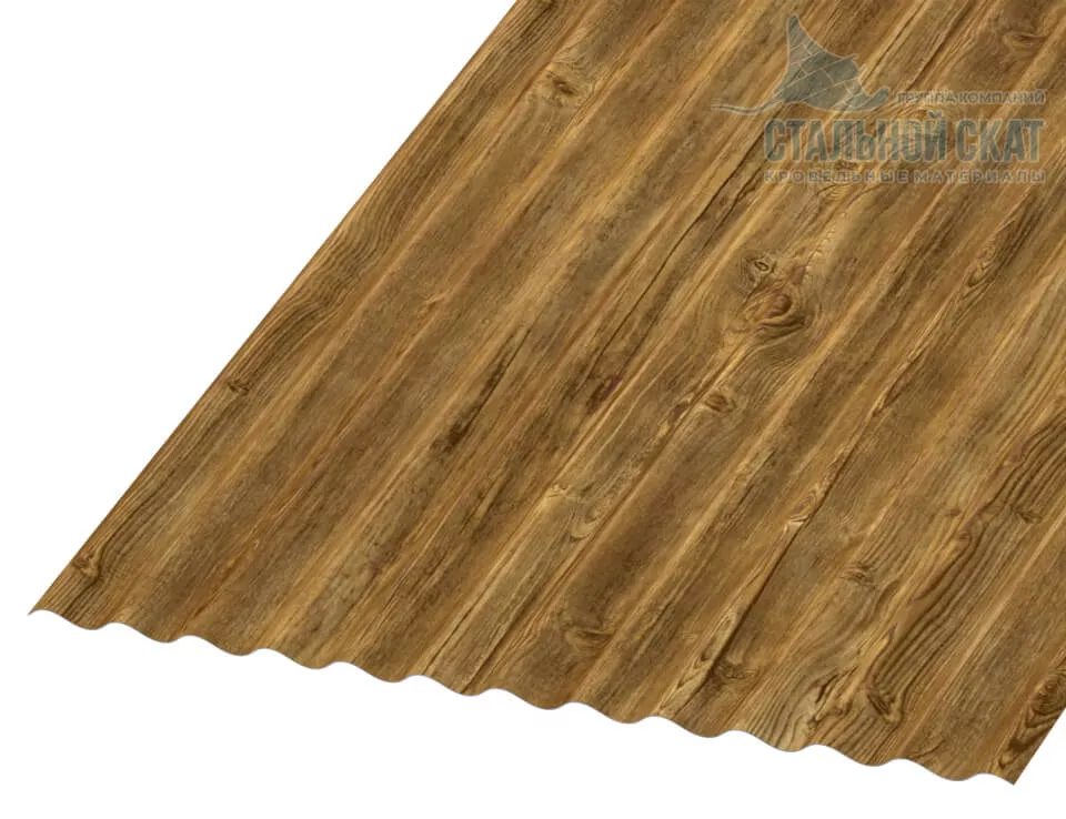 Фото: Профнастил МП18 х 1100 - A (ECOSTEEL_T-01-ЗолотойДуб-0.5) в Лобне