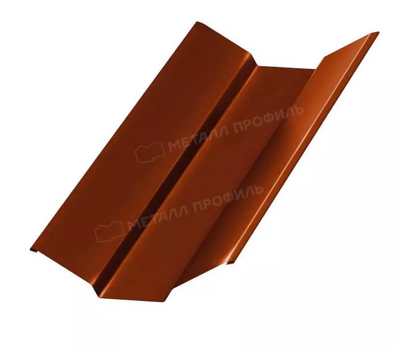 Фото: Планка ендовы верхняя 76х76х2000 (AGNETA-03-CopperCopper-0.5) в Лобне