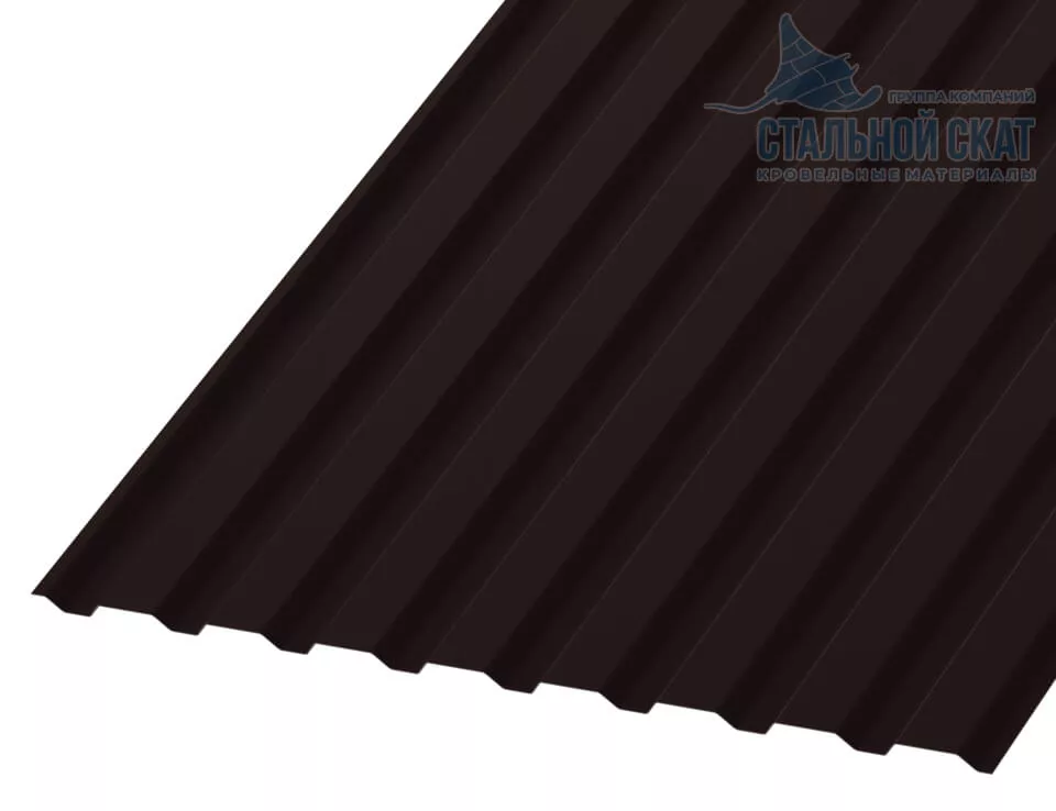 Фото: Профнастил МП20 х 1100 - A (VALORI-20-DarkBrown-0.5) в Лобне