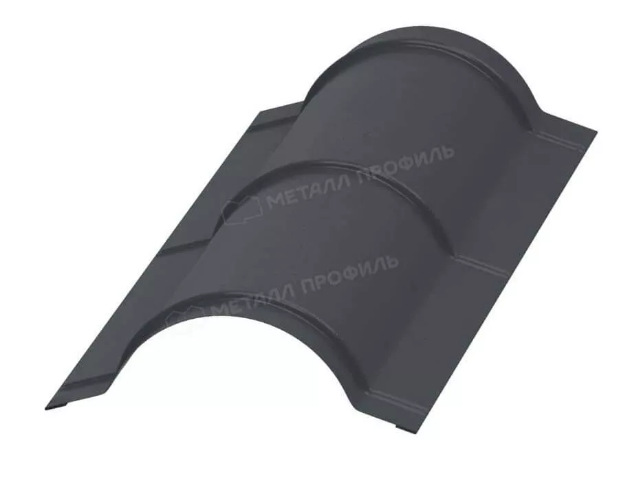 Фото: Планка конька круглого R110х2000 (VALORI-20-Grey-0.5) в 