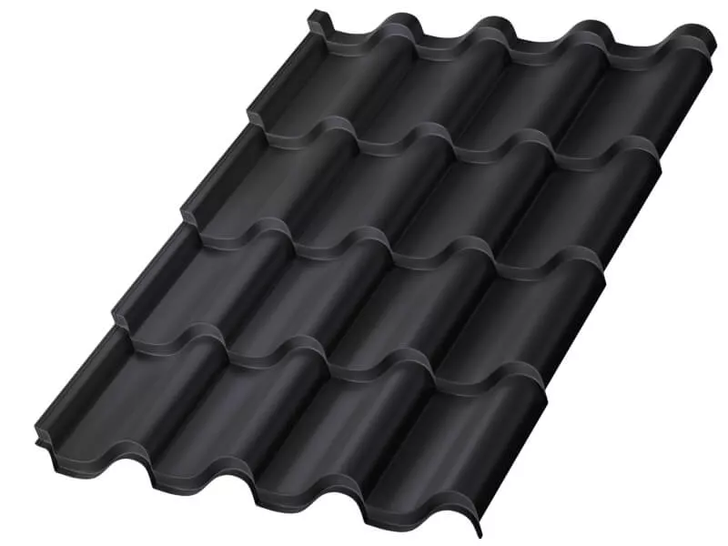 Фото: Металлочерепица МП Монтерроса-XL (VALORI-20-DarkGrey-0.5) в Лобне