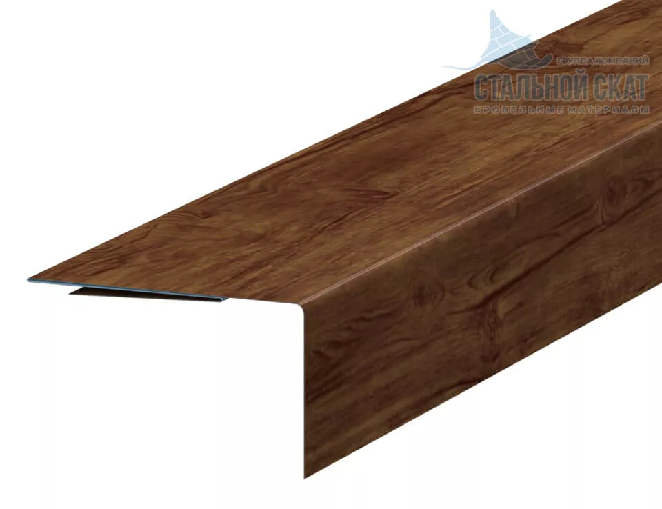 Фото: Планка аквилона малая 35х20х3000 (ECOSTEEL-01-Мореный Дуб-0.5) в 
