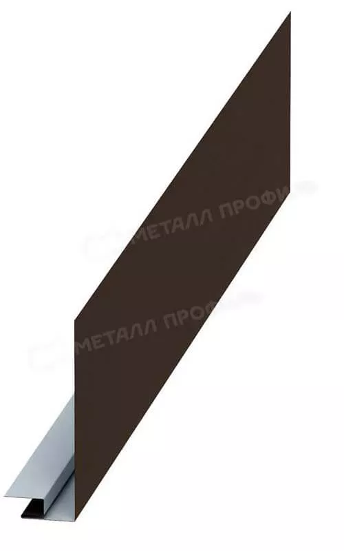 Фото: Планка карнизного свеса сложная 250х50х2000 (VALORI-20-Brown-0.5) в 
