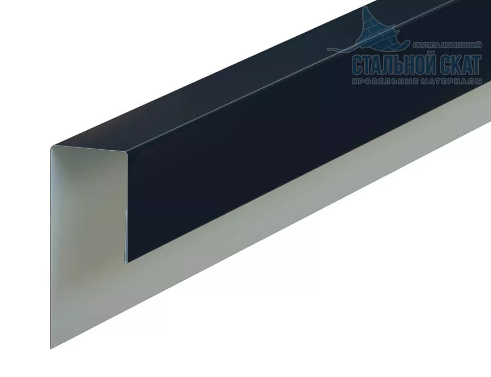 Фото: Планка J-профиль 24х18х3000 (VALORI-20-DarkGrey-0.5) в Лобне