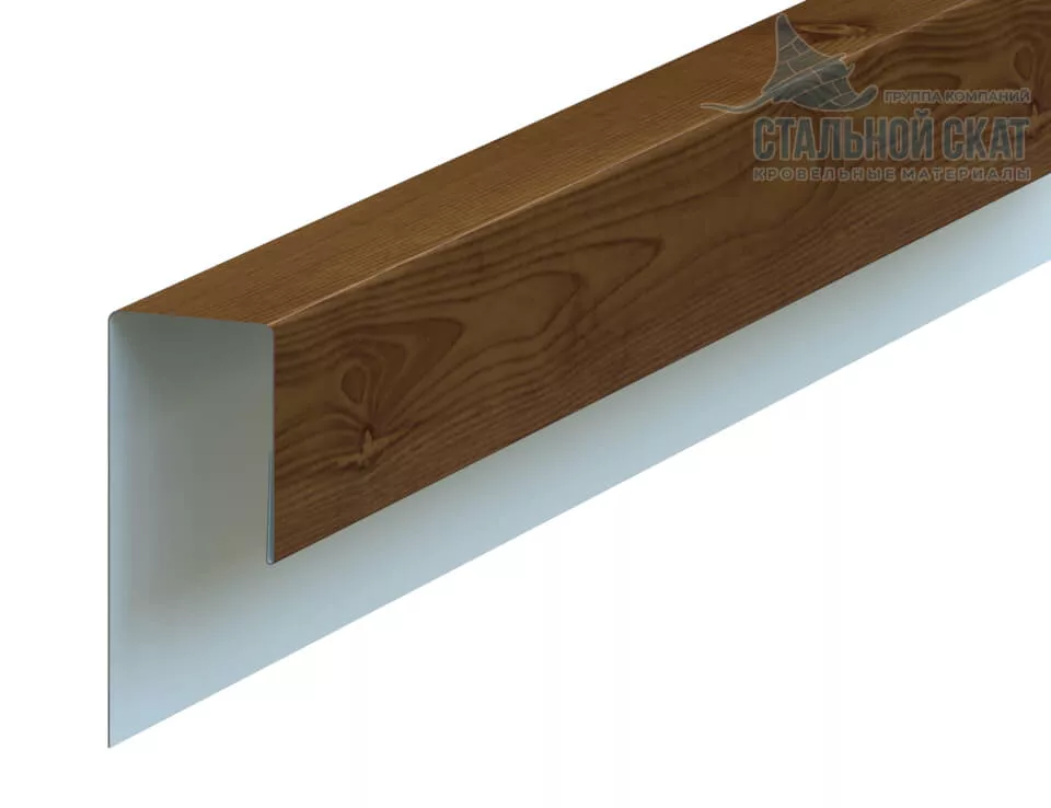 Фото: Планка J-профиль 24х18х2000 (ECOSTEEL_T-12-Дуб-0.45) в Лобне